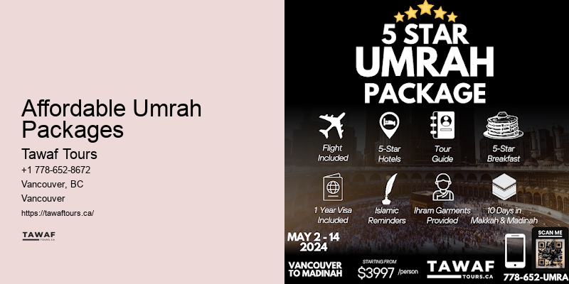 Umrah Packages Vancouver with Ziyarat