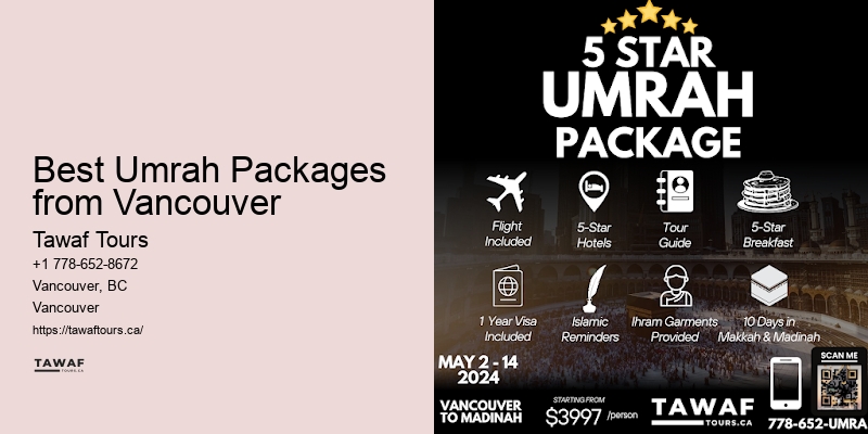 Vancouver to Mecca Umrah tour packages