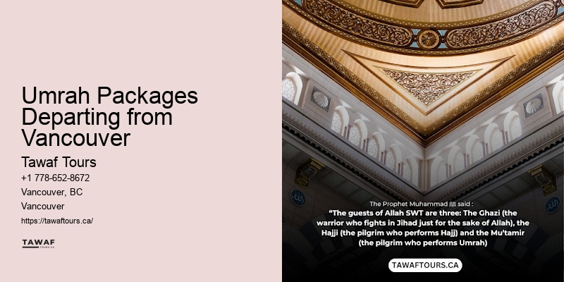 Umrah Tours from Vancouver packages to Mecca