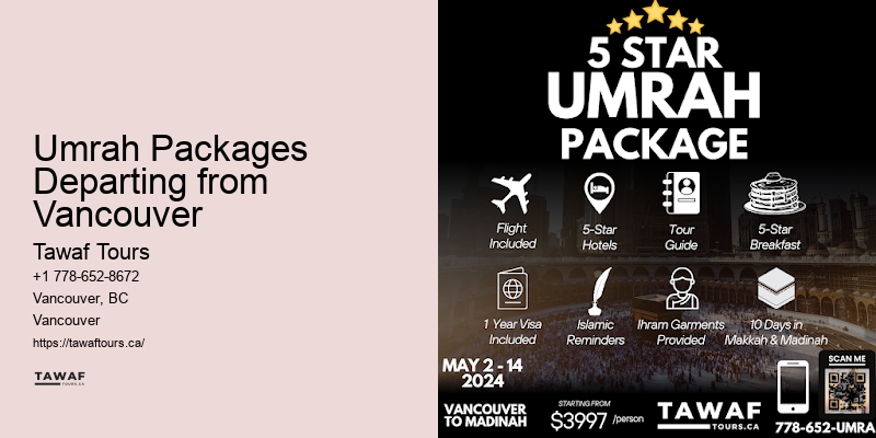 Custom Umrah travel plans Vancouver