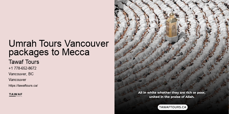 Umrah travel Vancouver deals to Mecca