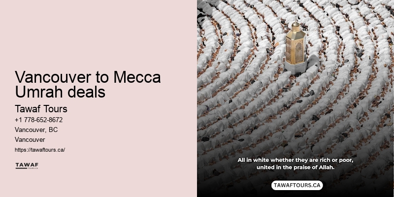 Vancouver Umrah travel packages specials to Mecca