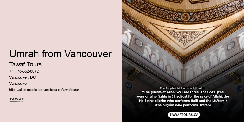Vancouver Umrah travel packages specials to Mecca