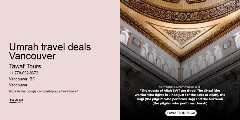 Vancouver Umrah travel packages deals to Mecca