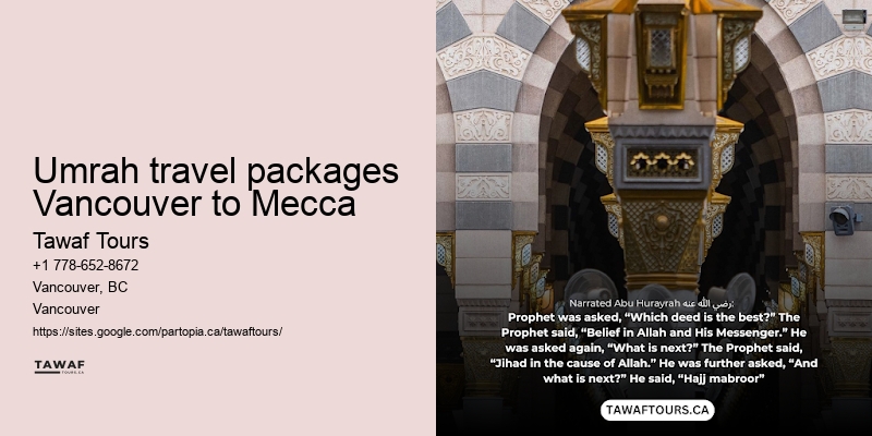Vancouver Umrah tours deals to Mecca