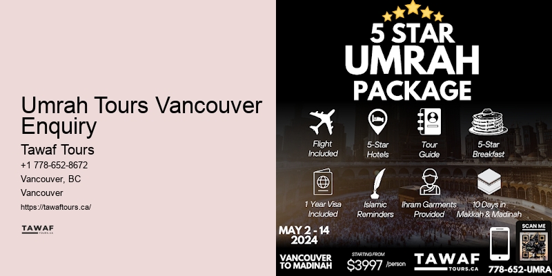 Vancouver Departure Umrah Packages