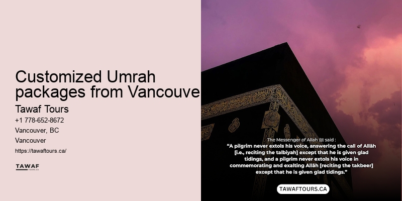 Tawaf Tours Vancouver Umrah rates