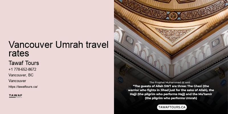 Tawaf Tours Vancouver Umrah seasonal deals