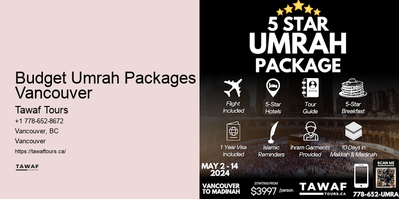 Budget Umrah Packages Vancouver Umrah Price Comparison
