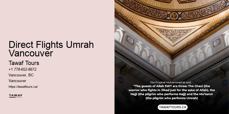Umrah Visa Support Direct Flights Umrah Vancouver