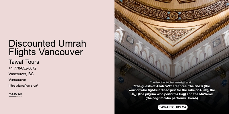 Discounted Umrah Flights Vancouver Umrah Travel Consultations