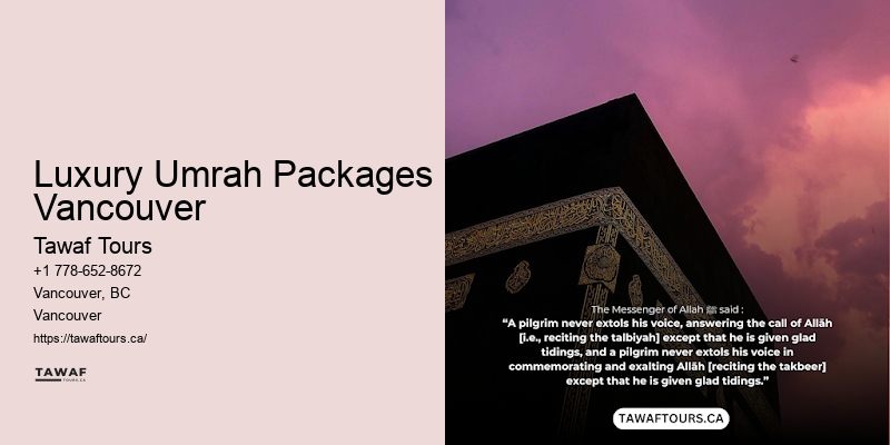 Luxury Umrah Packages Vancouver Umrah Booking Services