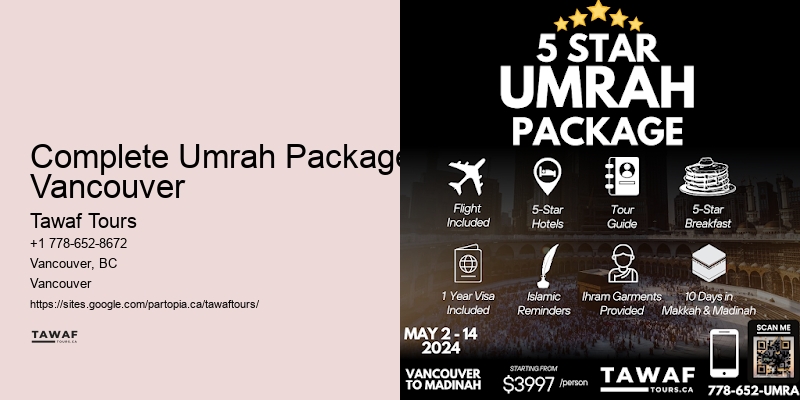 Complete Umrah Packages Vancouver Hajj Trip Packages